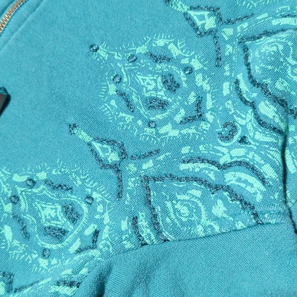 Prana Embroidered Full Zip Jacket sz medium - Picture 3 of 7